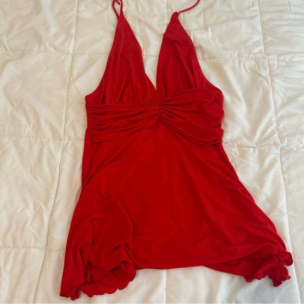 Vintage red slip dress
